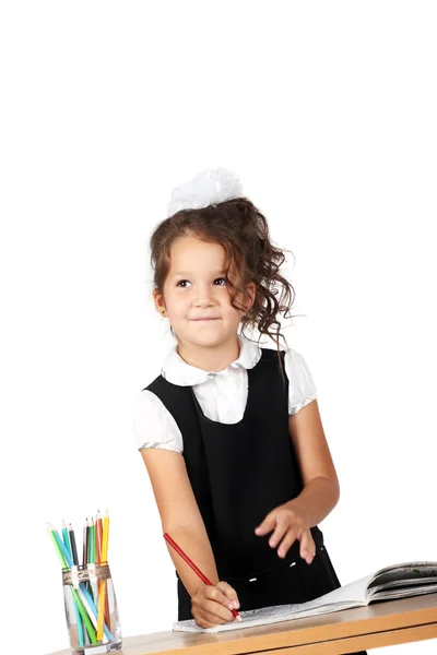Little school girl — Stock Photo, Image