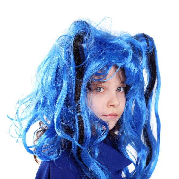 A peruca azul — Fotografia de Stock