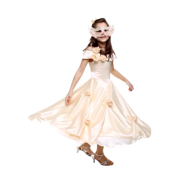 Meisje in de feestelijke jurk — Stockfoto