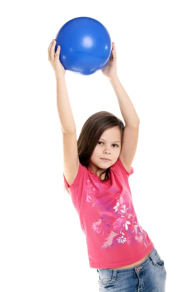 Menina com bola — Fotografia de Stock