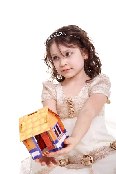 Girl with the toy — Stock Photo, Image