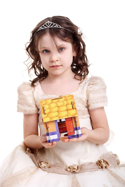 Girl with the house — Stock Photo, Image