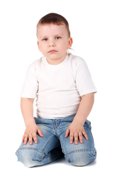 Criança em jeans — Fotografia de Stock