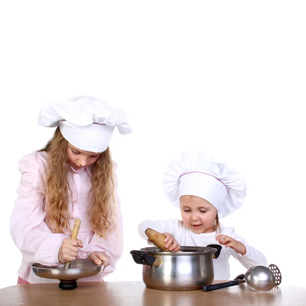 Meninas cozinhar — Fotografia de Stock