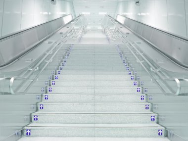 Staircase and escalator clipart