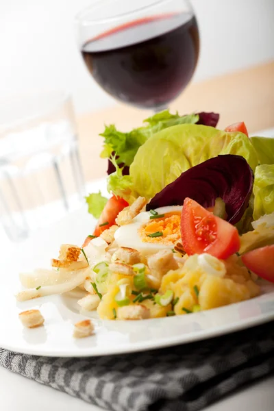 Închiderea salatei proaspete mixte — Fotografie, imagine de stoc