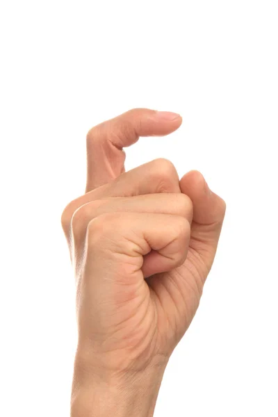 Signo de interrogación gesto de la mano — Foto de Stock