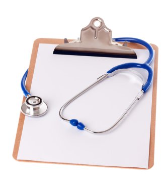 Clipboard and Stethoscope clipart