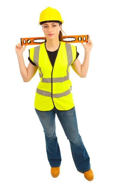 Woman Construction — Stock Photo, Image