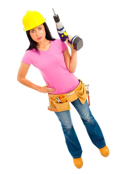 Menina de construção — Fotografia de Stock