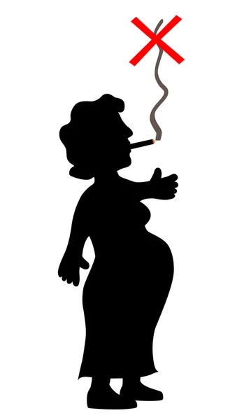 Niet roken tijdens de zwangerschap — Stockvector