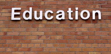 Education on a Brick Wall clipart