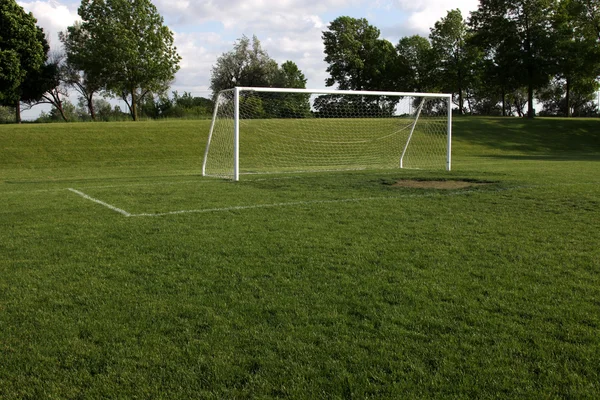 Prázdné fotbal gól — Stock fotografie