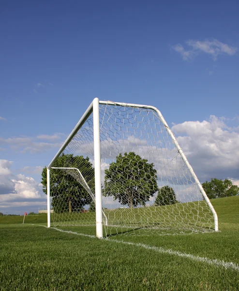 Vertikala fotboll netto — Stockfoto