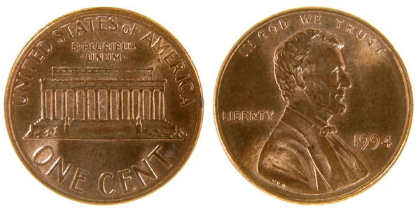 Americký cent — Stock fotografie