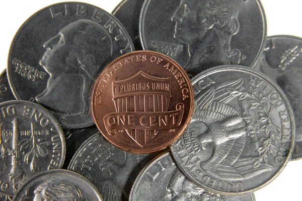 Penny på mynt — Stockfoto