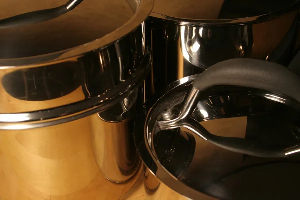 Pots and Pans Upclose — Stock Photo, Image