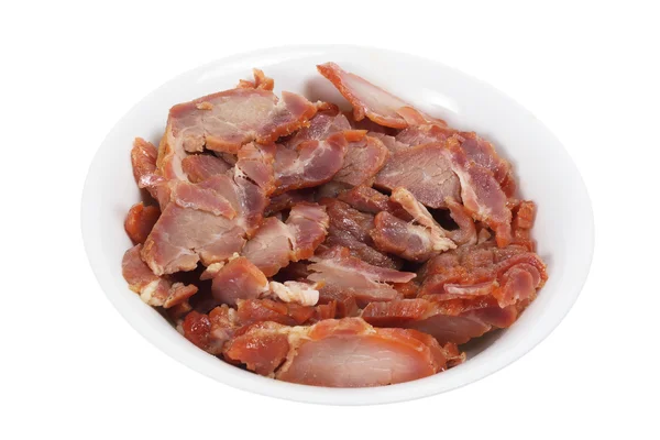Bowl of Sweet Barbecue Pork — Stock Photo, Image