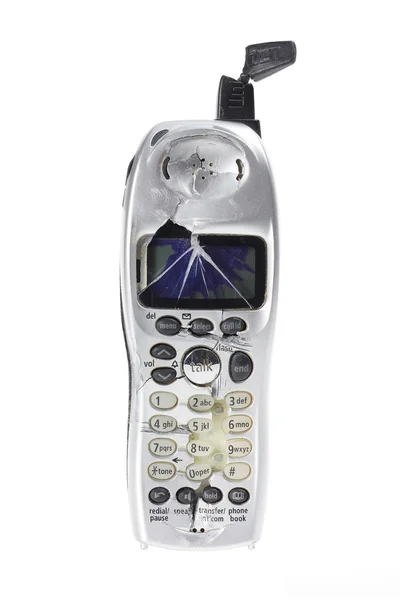 Beschadigde moblie telefoon — Stockfoto