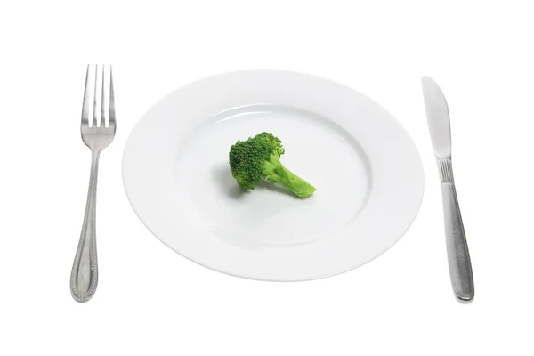 Piatto con broccoli — Foto Stock