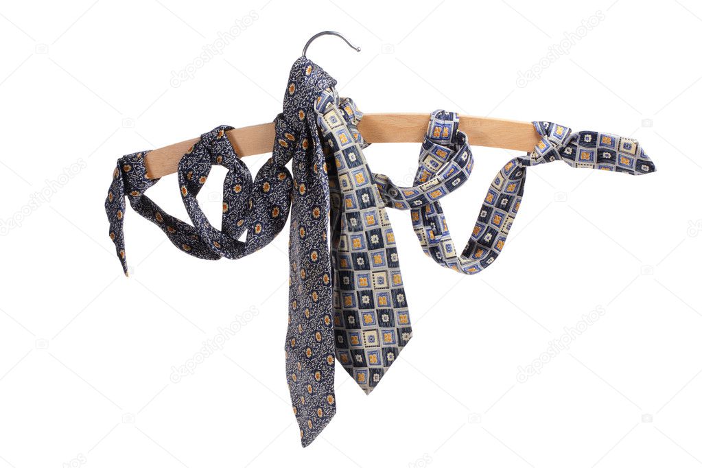 neckties and clothes hanger