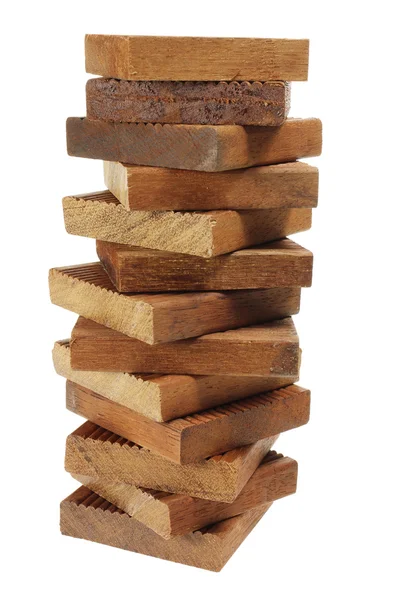 Стек деревянных блоков — стоковое фото