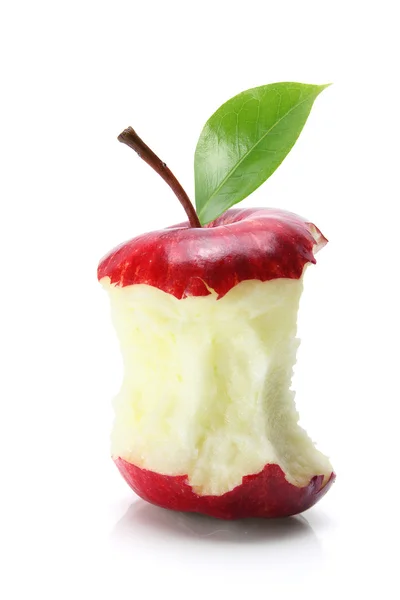 Pokousaný apple jádro — Stock fotografie
