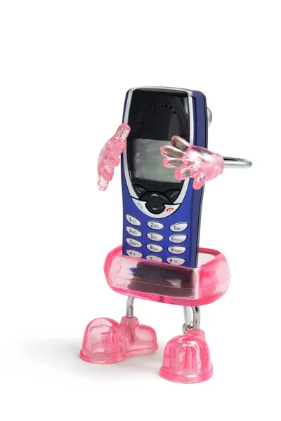 Mobile Phone on Holder — Stock Photo, Image
