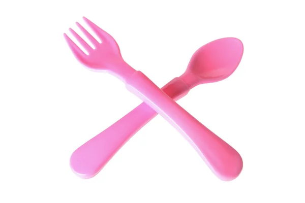 Forchetta e cucchiaio per bambini — Foto Stock