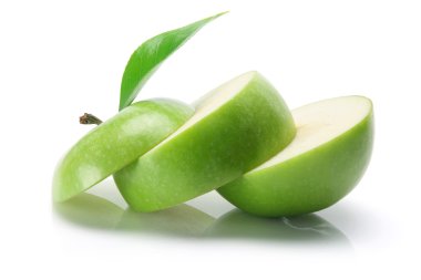 Slices of Granny Smith Apple clipart