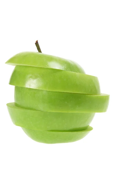 Кусочки яблок от бабушки Смит — стоковое фото