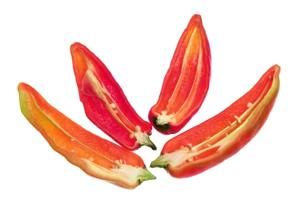Slices of Banana Pepper Chillies — Stock Photo, Image