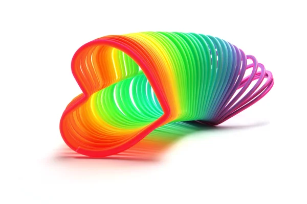 Forma do coração Slinky — Fotografia de Stock
