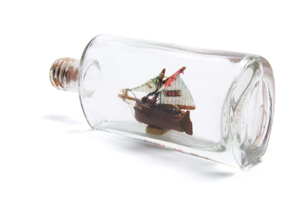 Navio em garrafa — Fotografia de Stock