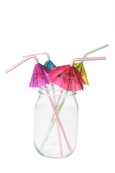 Drinking Straws in Bottle — Stock Photo, Image