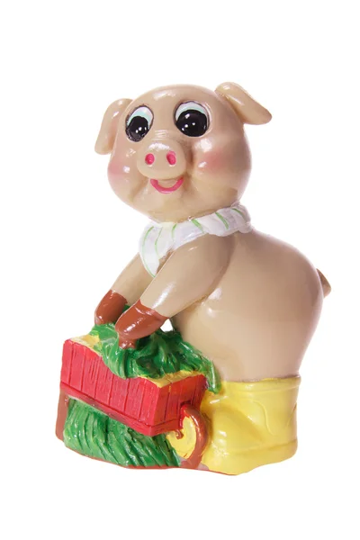 Figurka świnia — Zdjęcie stockowe
