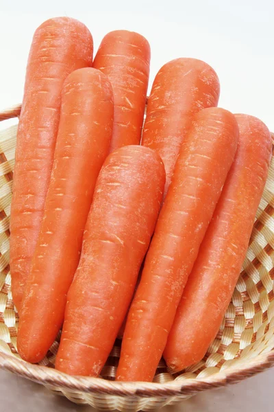 Carrots in Basket — Stock Photo, Image