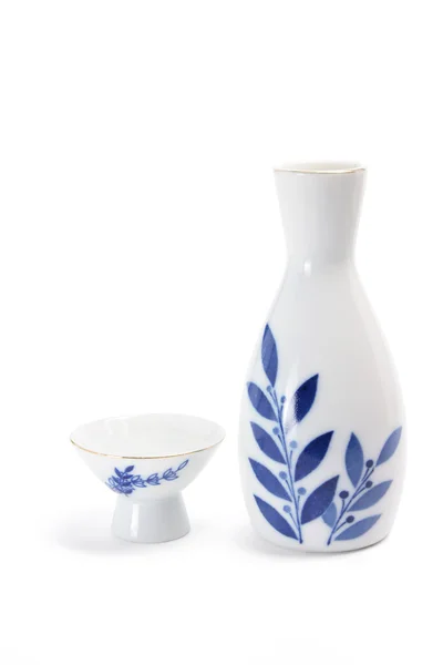 Sake fincan ve sürahi — Stok fotoğraf