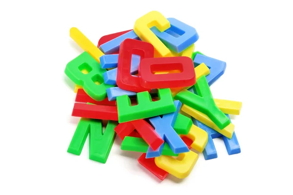 Alfabetos de plástico — Fotografia de Stock
