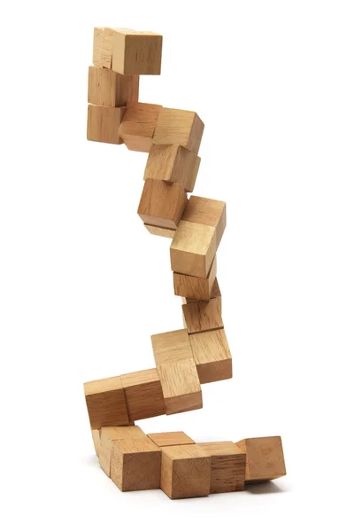 3 d hölzerne Puzzle — Stockfoto