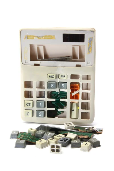 Złamane kalkulator — Zdjęcie stockowe