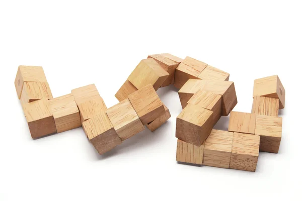 3 D Quebra-cabeça de madeira — Fotografia de Stock