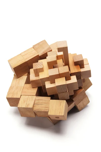 Puzzle in legno 3 D — Foto Stock