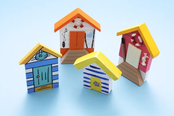 Case sulla spiaggia in miniatura — Foto Stock