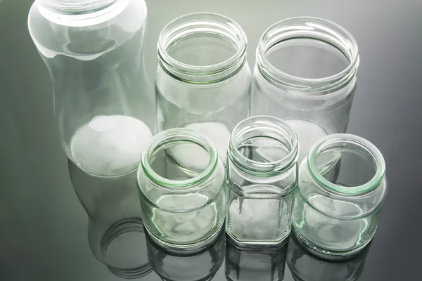 Empty Glass Jars — Stock Photo, Image