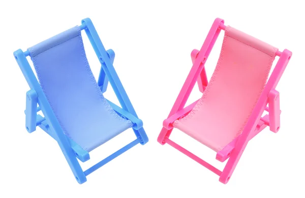 Cadeiras de praia em miniatura — Fotografia de Stock