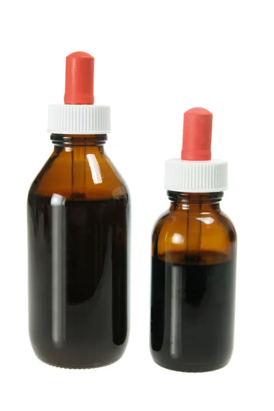 Бутылки травяной медицины — стоковое фото