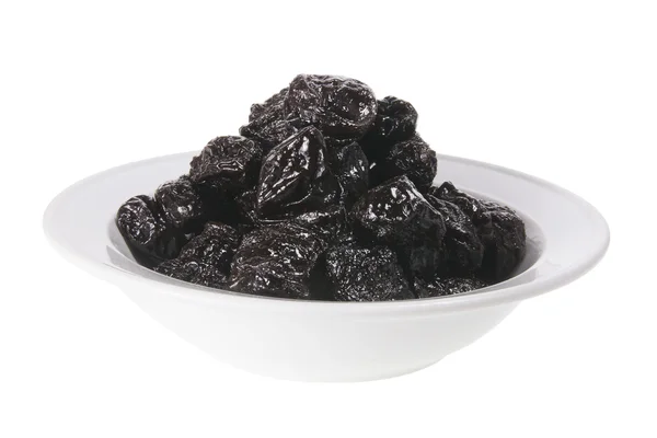 Prune in Plate — Stock Photo, Image