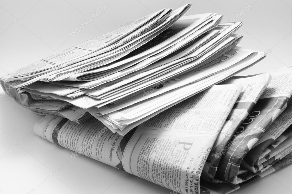 Close Up of Newspapers