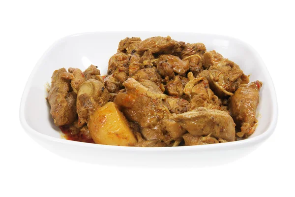 Pollo al curry sulla ciotola — Foto Stock